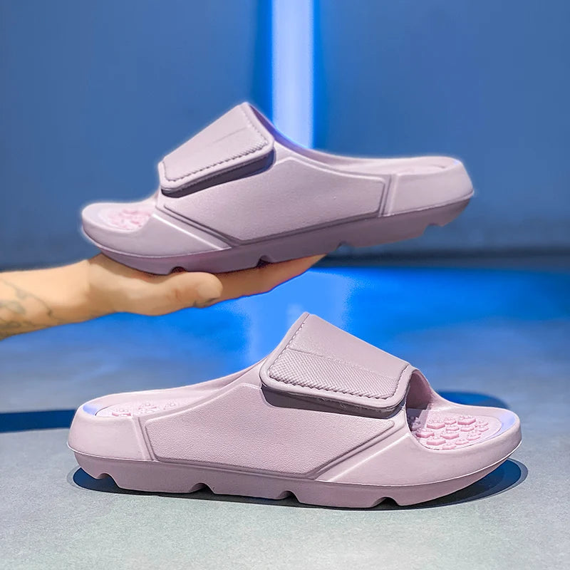 New Summer Men Massage Slippers Sides Indoor Outdoor Sandals Beach Casual Shoes Soft Sole Slides Men Flip-flops Men's Footwear